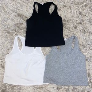Pack of 3- workout crop tops
